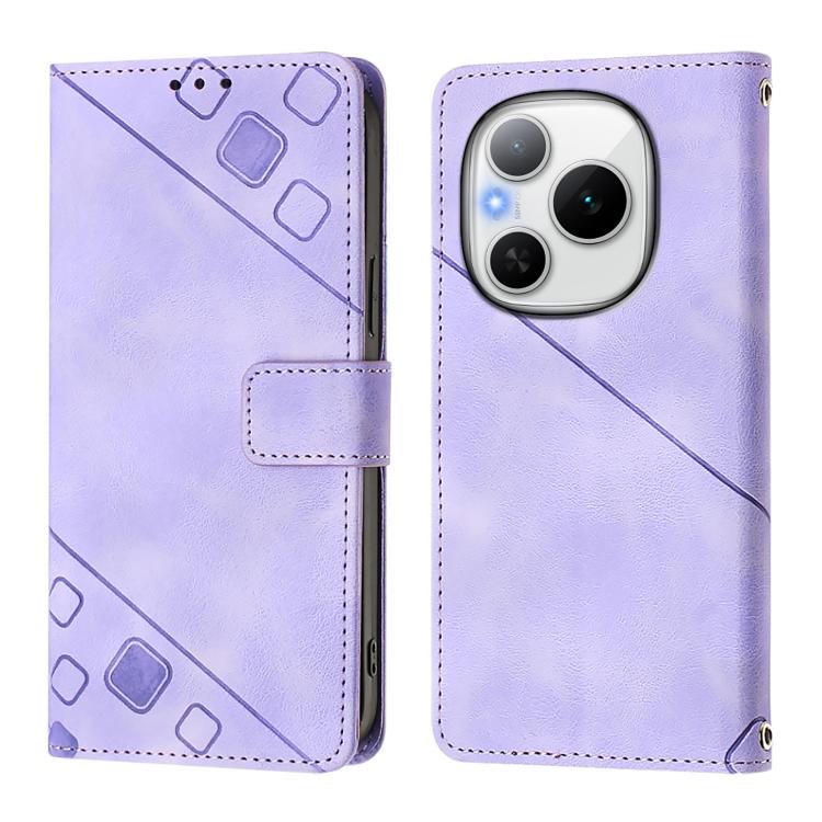 For Honor Power 5G Skin-feel Embossed Leather Phone Case