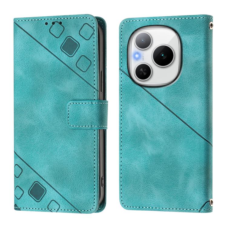 For Honor Power 5G Skin-feel Embossed Leather Phone Case
