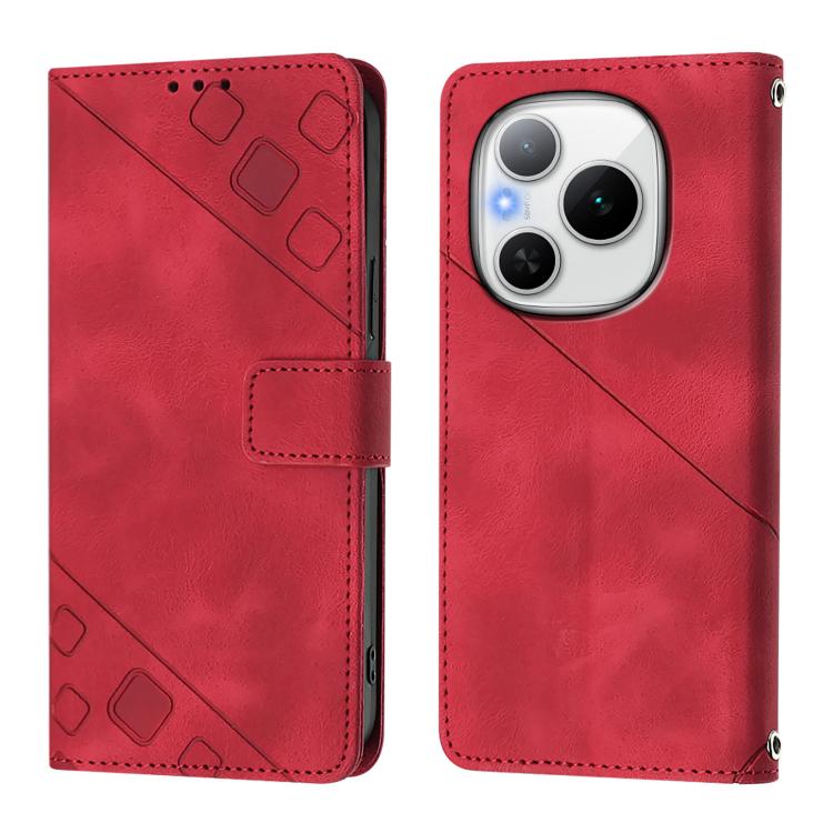 For Honor Power 5G Skin-feel Embossed Leather Phone Case