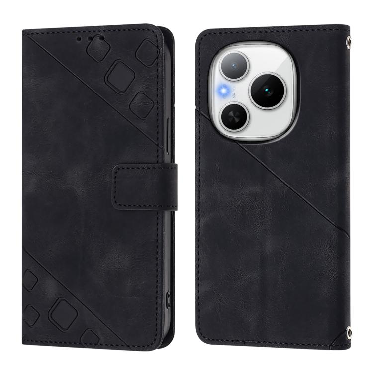For Honor Power 5G Skin-feel Embossed Leather Phone Case