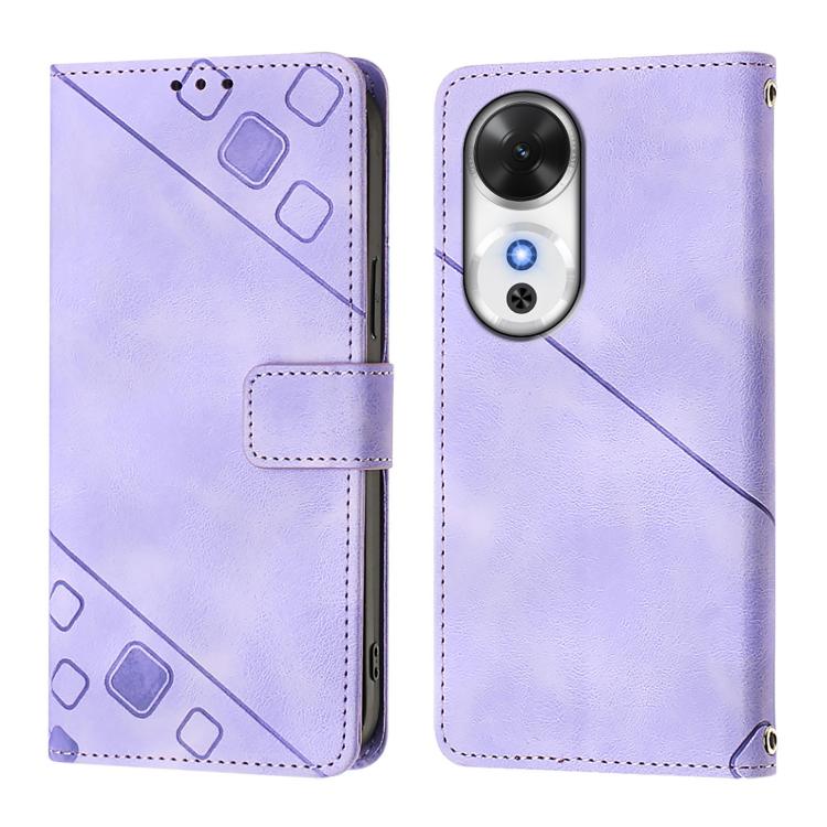 For Honor Play 60 5G Skin-feel Embossed Leather Phone Case