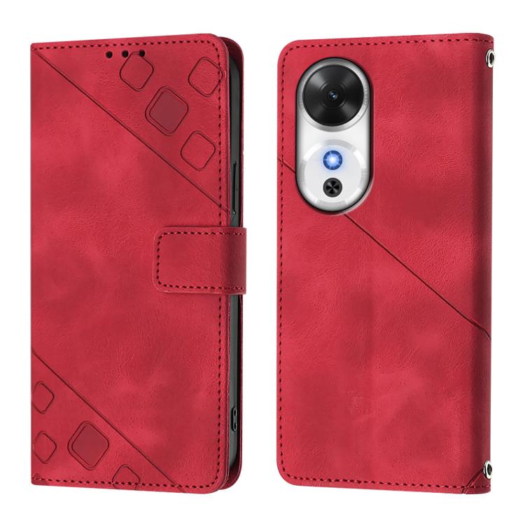For Honor Play 60 5G Skin-feel Embossed Leather Phone Case