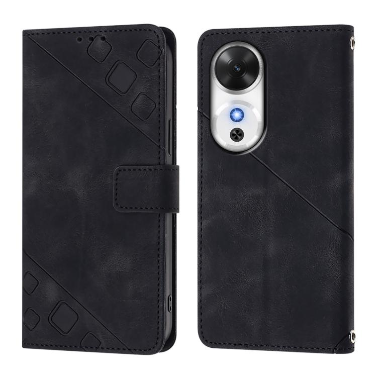 For Honor Play 60 5G Skin-feel Embossed Leather Phone Case