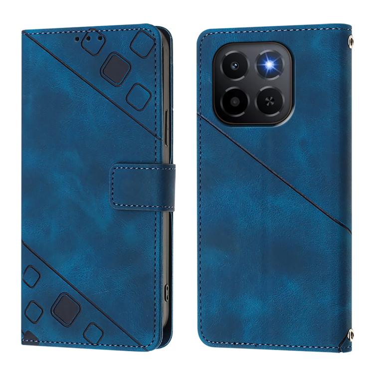 For Honor X6c 4G Skin-feel Embossed Leather Phone Case