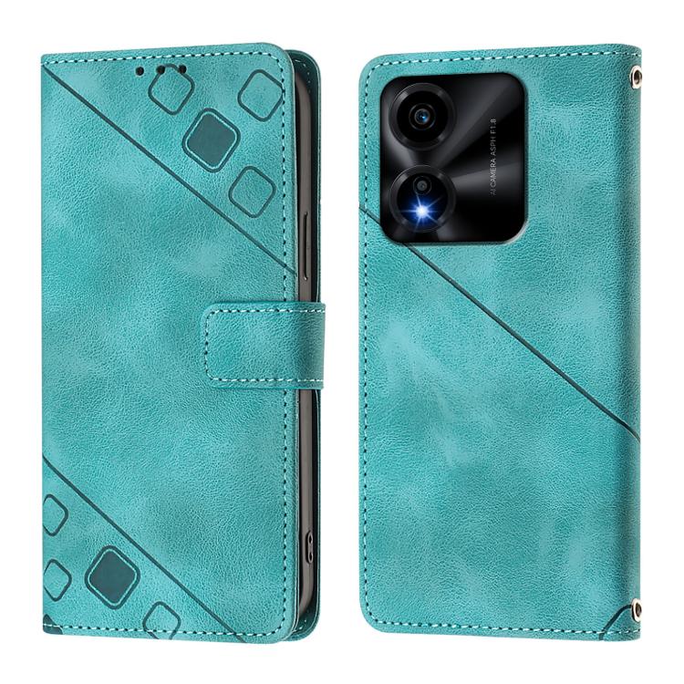 For Honor X5c Plus Skin-feel Embossed Leather Phone Case