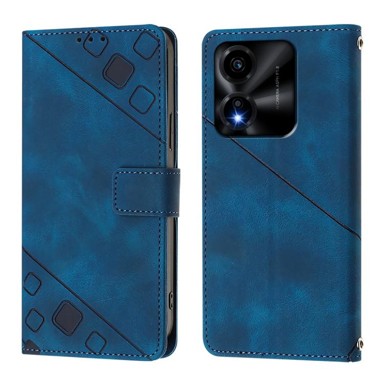 For Honor X5c Plus Skin-feel Embossed Leather Phone Case