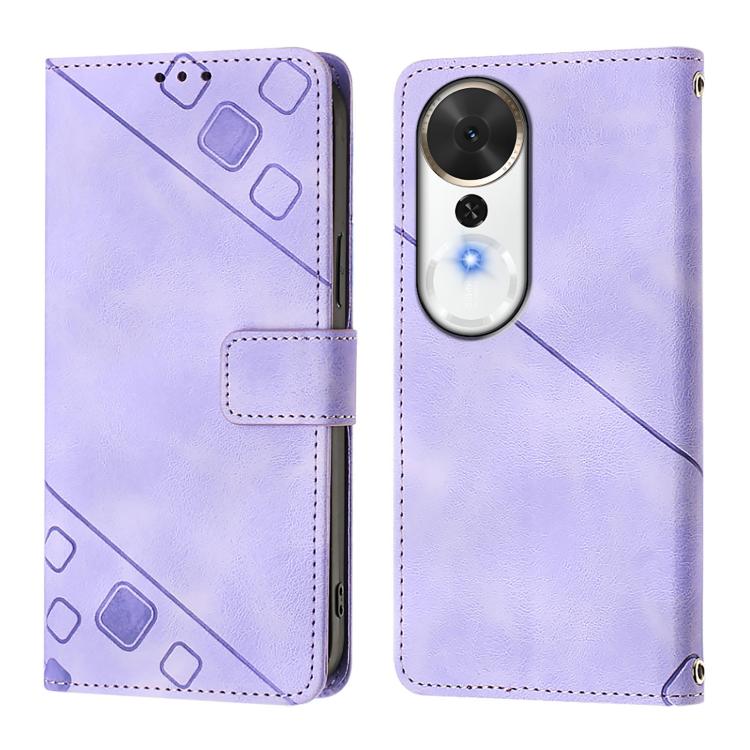 For Honor Play 70 Plus Skin-feel Embossed Leather Phone Case