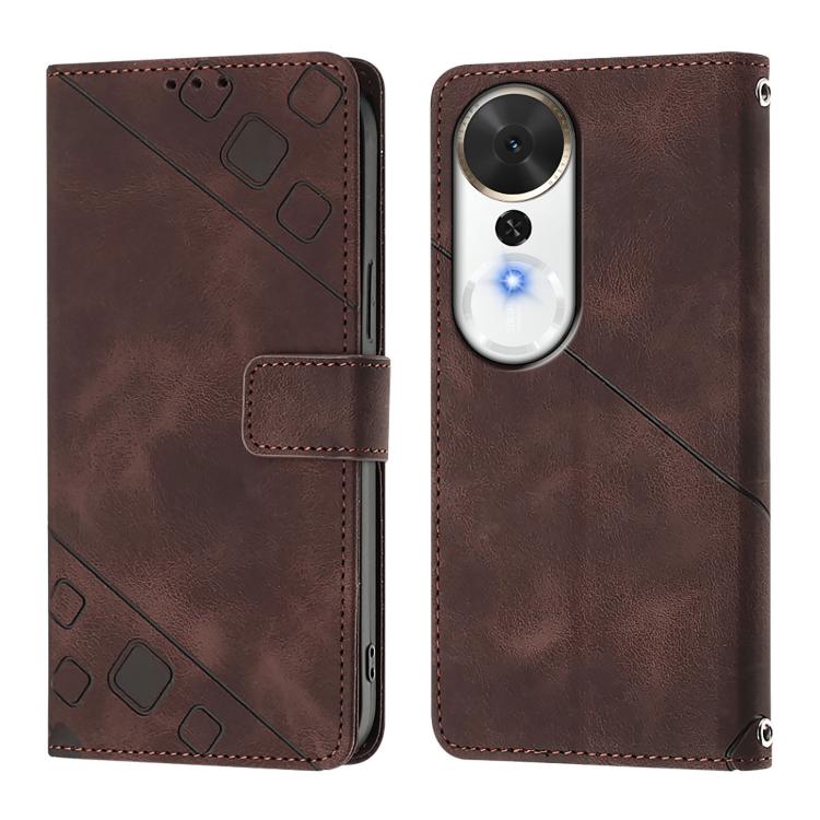 For Honor Play 70 Plus Skin-feel Embossed Leather Phone Case