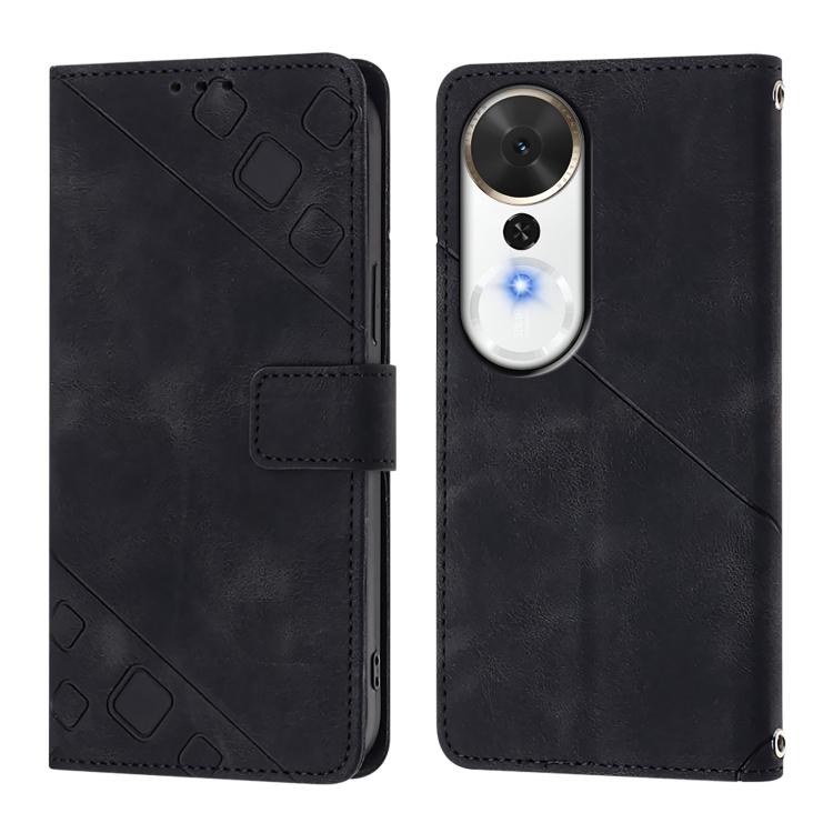 For Honor Play 70 Plus Skin-feel Embossed Leather Phone Case