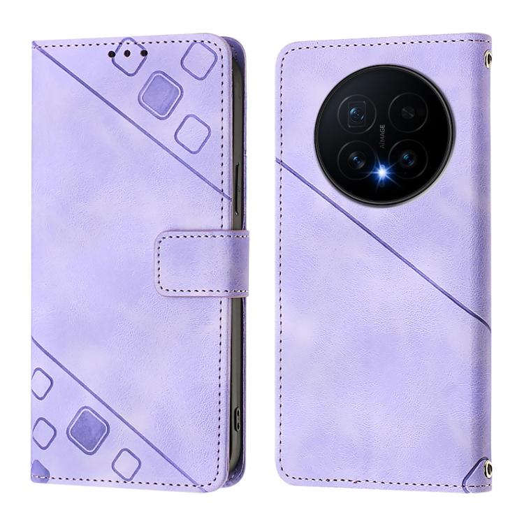 For Honor Magic8 Skin-feel Embossed Leather Phone Case