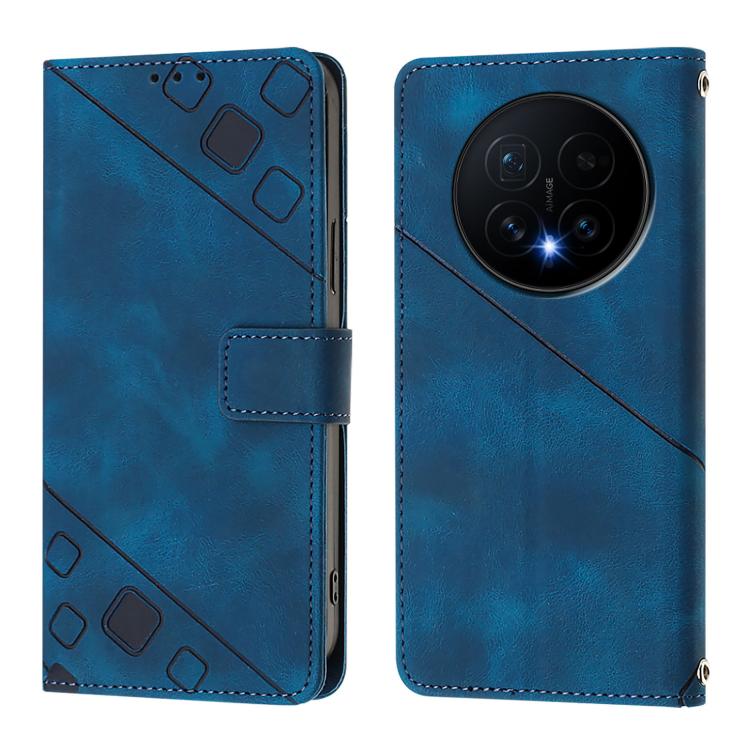 For Honor Magic8 Skin-feel Embossed Leather Phone Case