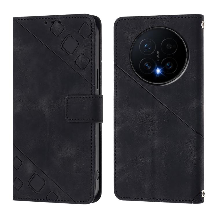 For Honor Magic8 Skin-feel Embossed Leather Phone Case
