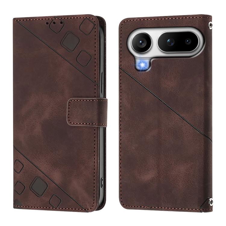 For Honor Magic8 Pro Air 5G Skin-feel Embossed Leather Phone Case