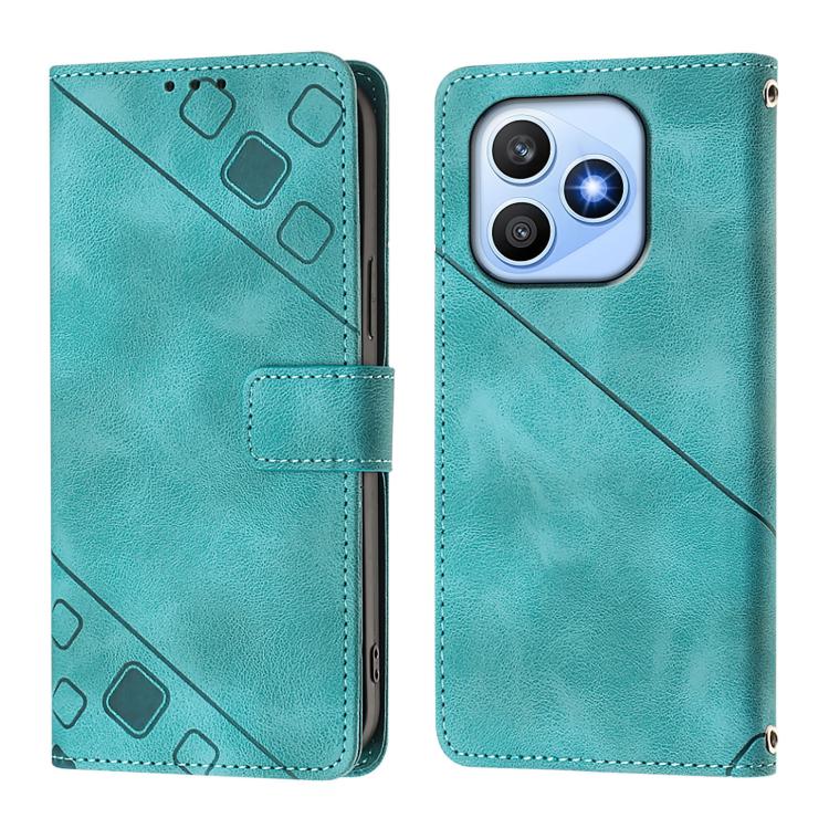 For Honor X8d 4G Global Skin-feel Embossed Leather Phone Case