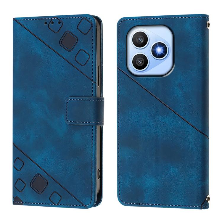 For Honor X8d 4G Global Skin-feel Embossed Leather Phone Case
