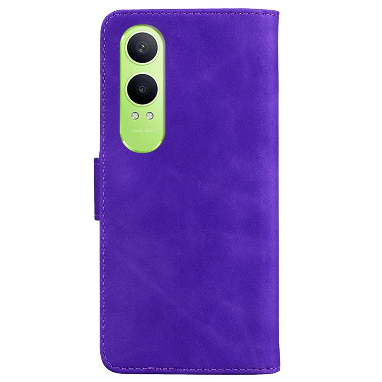 For OnePlus Nord CE4 Lite Skin Feel Pure Color Flip Leather Phone Case