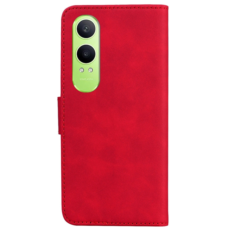 For OnePlus Nord CE4 Lite Skin Feel Pure Color Flip Leather Phone Case