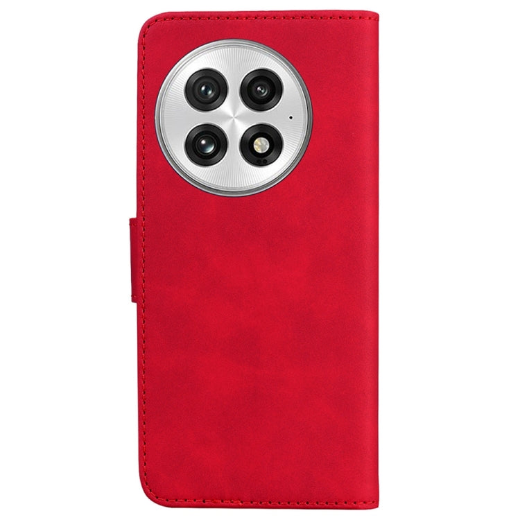 For OnePlus 13 Skin Feel Pure Color Flip Leather Phone Case