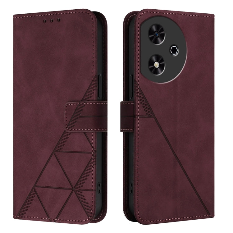 For Honor Play 50 Crossbody 3D Embossed Flip Leather Phone Case