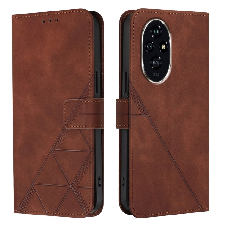 For Honor 200 Pro Crossbody 3D Embossed Flip Leather Phone Case