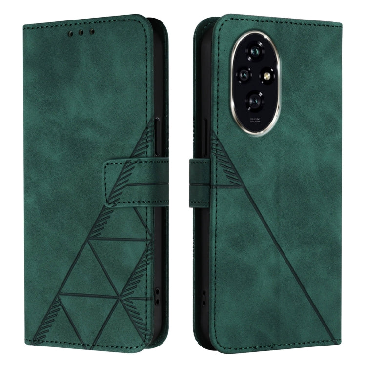 For Honor 200 Crossbody 3D Embossed Flip Leather Phone Case