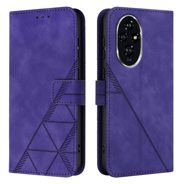 For Honor 200 Crossbody 3D Embossed Flip Leather Phone Case