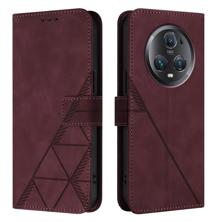 For Honor Magic5 Pro Crossbody 3D Embossed Flip Leather Phone Case