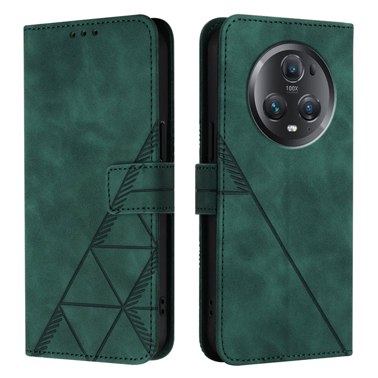 For Honor Magic5 Pro Crossbody 3D Embossed Flip Leather Phone Case