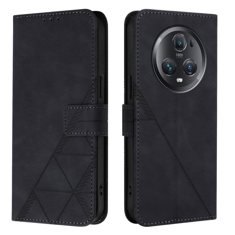 For Honor Magic5 Pro Crossbody 3D Embossed Flip Leather Phone Case