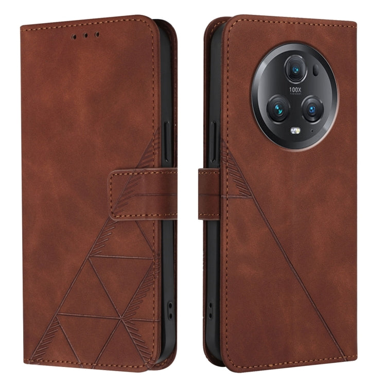 For Honor Magic5 Pro Crossbody 3D Embossed Flip Leather Phone Case