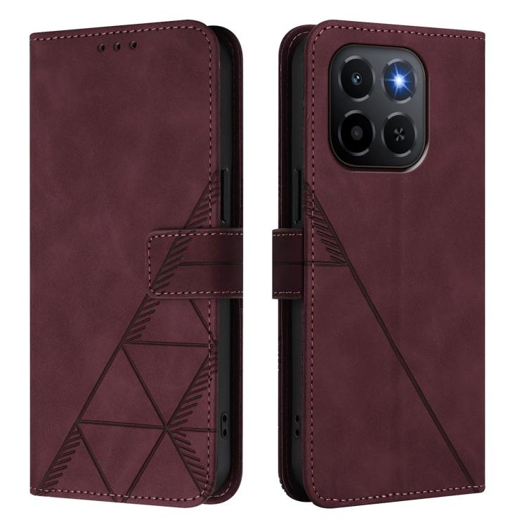For Honor X6c 4G Crossbody 3D Embossed Flip Leather Phone Case