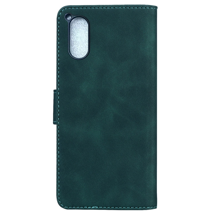 For Sony Xperia 5 V Skin Feel Pure Color Flip Leather Phone Case