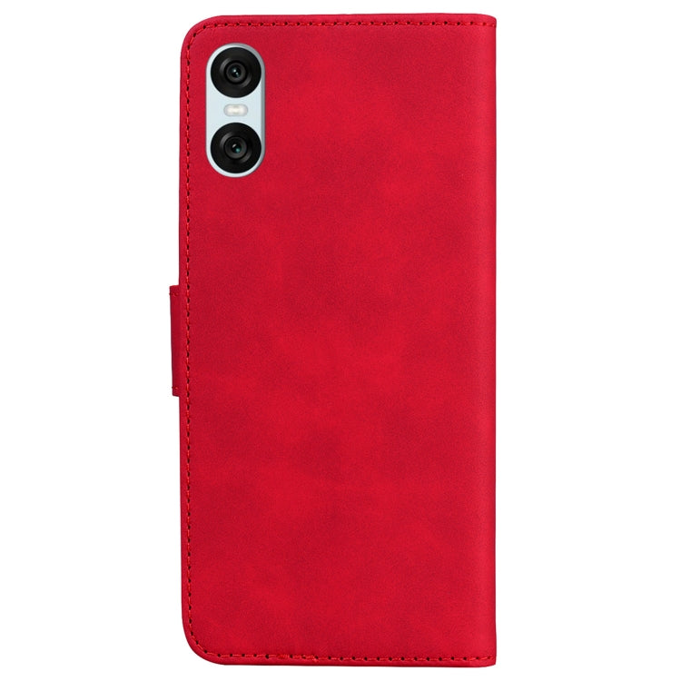 For Sony Xperia 10 VI Skin Feel Pure Color Flip Leather Phone Case