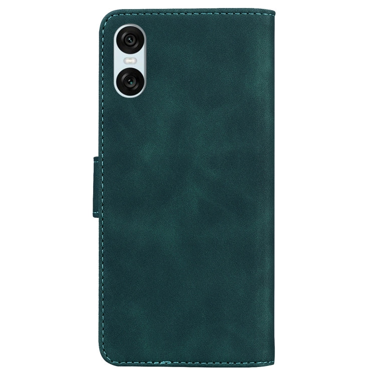 For Sony Xperia 10 VI Skin Feel Pure Color Flip Leather Phone Case