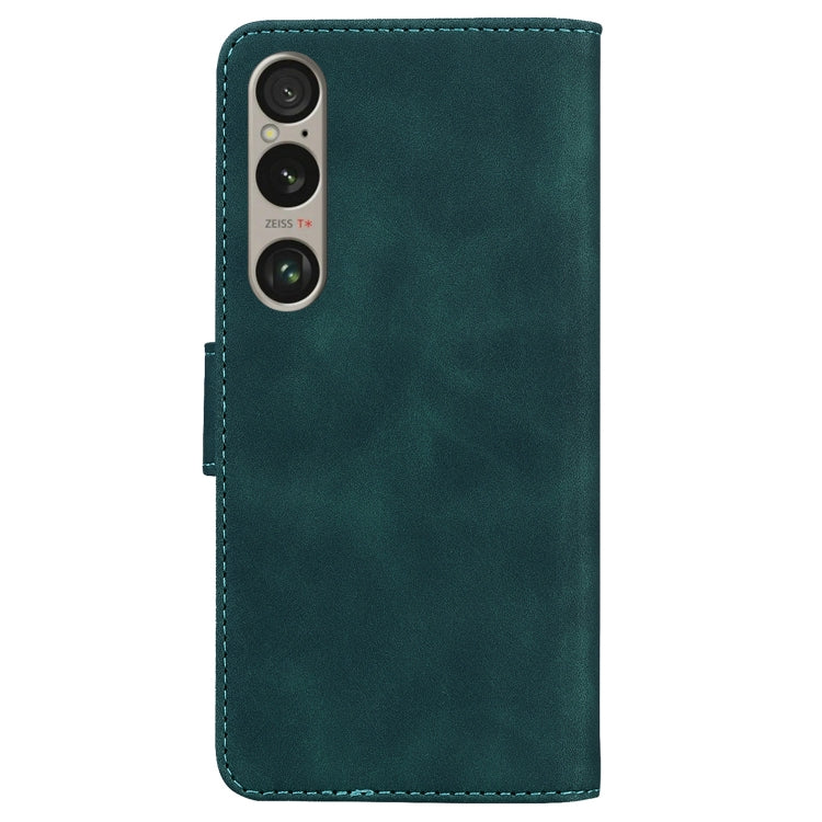 For Sony Xperia 1 VI Skin Feel Pure Color Flip Leather Phone Case