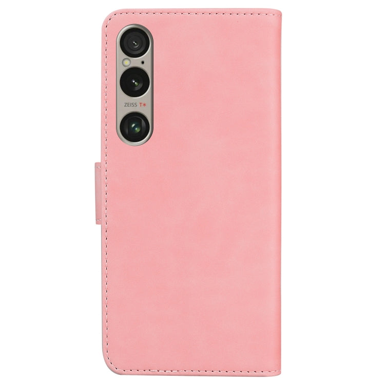 For Sony Xperia 1 VI Skin Feel Pure Color Flip Leather Phone Case
