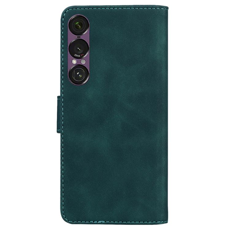 For Sony Xperia 1 VII Skin Feel Pure Color Flip Leather Phone Case