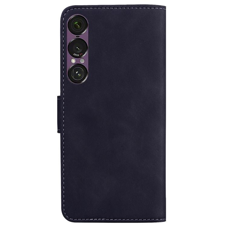 For Sony Xperia 1 VII Skin Feel Pure Color Flip Leather Phone Case