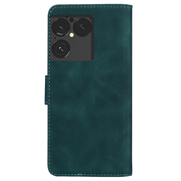 For Sony Xperia 1 VIII Skin Feel Pure Color Flip Leather Phone Case