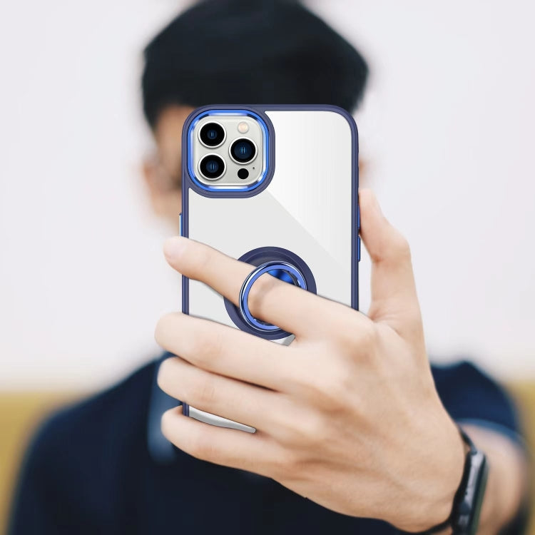 Ring Holder TPU Acrylic Phone Case For iPhone 15