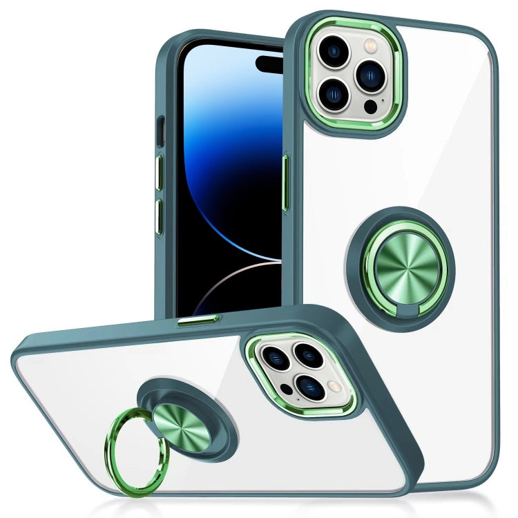 Ring Holder TPU Acrylic Phone Case For iPhone 15
