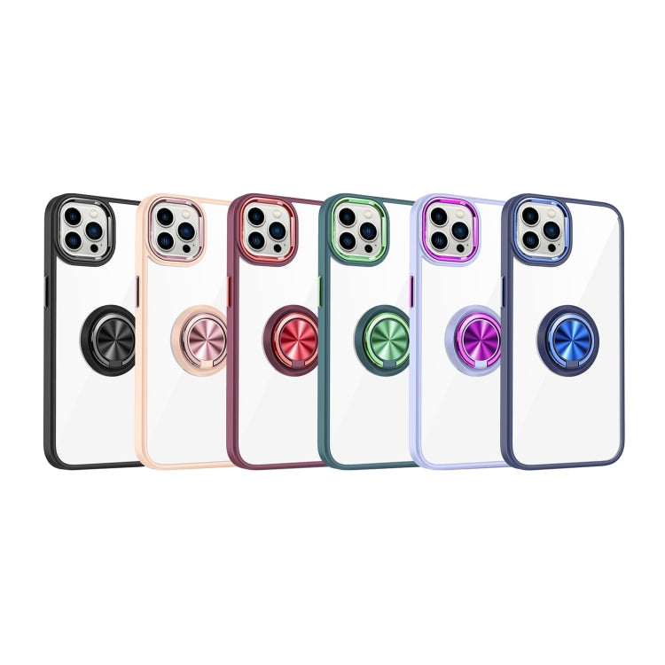 Ring Holder TPU Acrylic Phone Case For iPhone 15