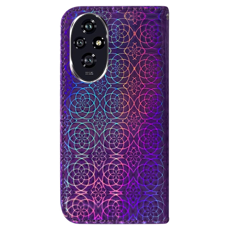 For Honor 200 5G Colorful Magnetic Buckle Leather Phone Case