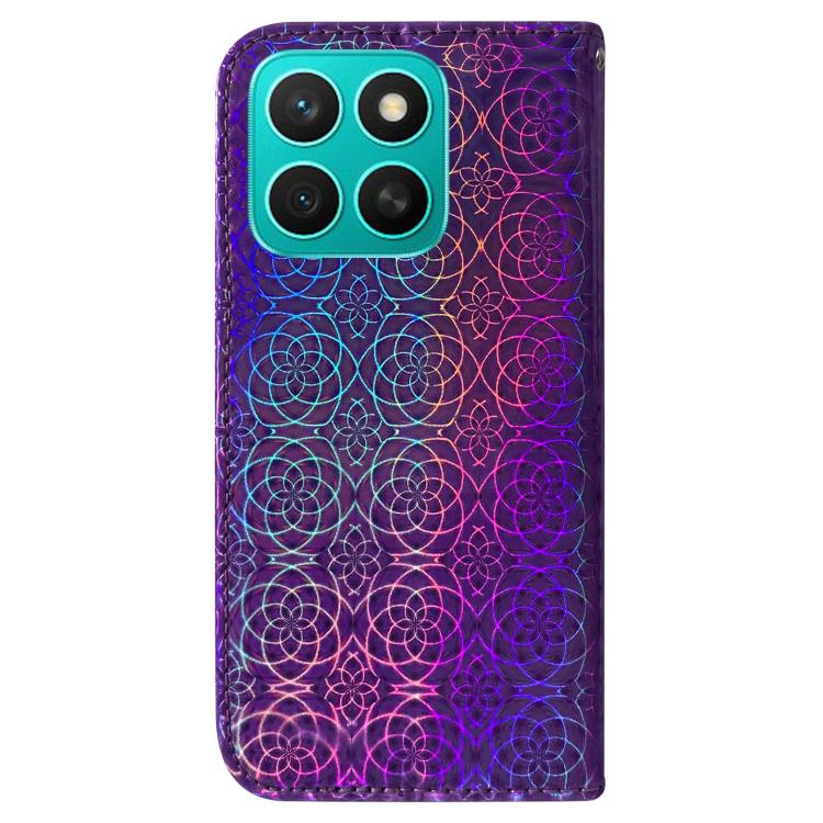 For Honor X8c 4G Colorful Magnetic Buckle Leather Phone Case