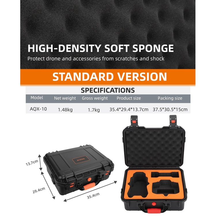 For DJI Air 3 Sunnylife Safety Carrying Case Large Capacity Waterproof Shock-proof Hard Travel Case
