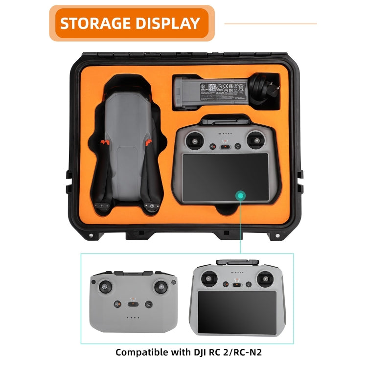 For DJI Air 3 Sunnylife Safety Carrying Case Large Capacity Waterproof Shock-proof Hard Travel Case