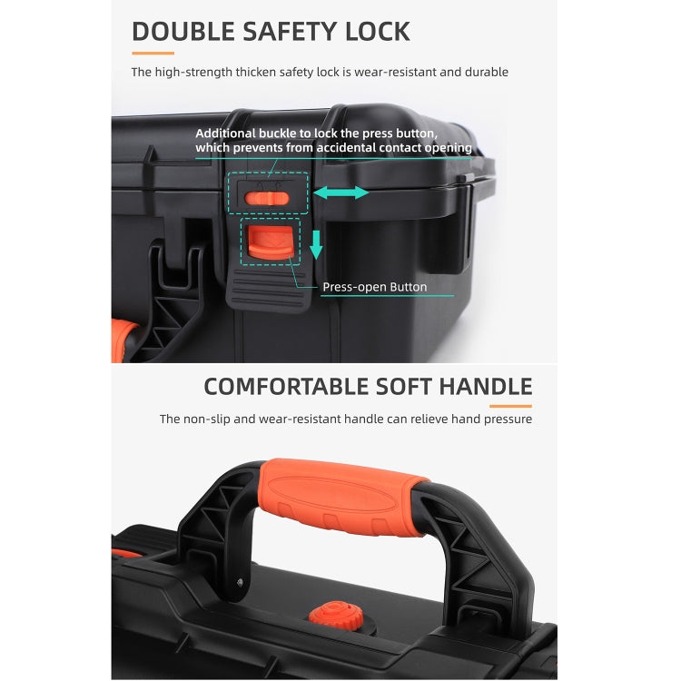 For DJI Air 3 Sunnylife Safety Carrying Case Large Capacity Waterproof Shock-proof Hard Travel Case