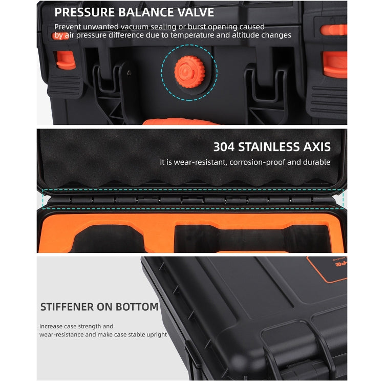 For DJI Air 3 Sunnylife Safety Carrying Case Large Capacity Waterproof Shock-proof Hard Travel Case