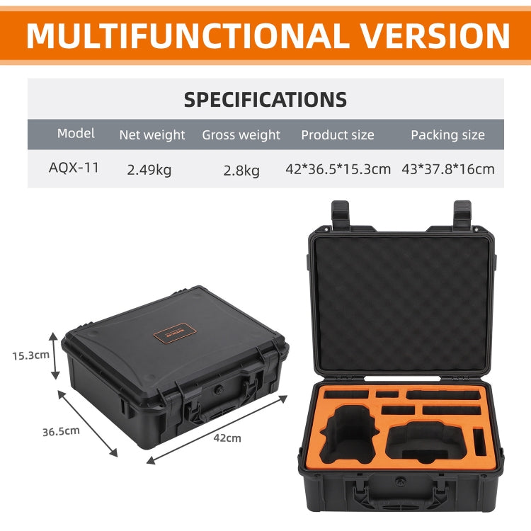 For DJI Air 3 Sunnylife Safety Carrying Case Large Capacity Waterproof Shock-proof Hard Travel Case