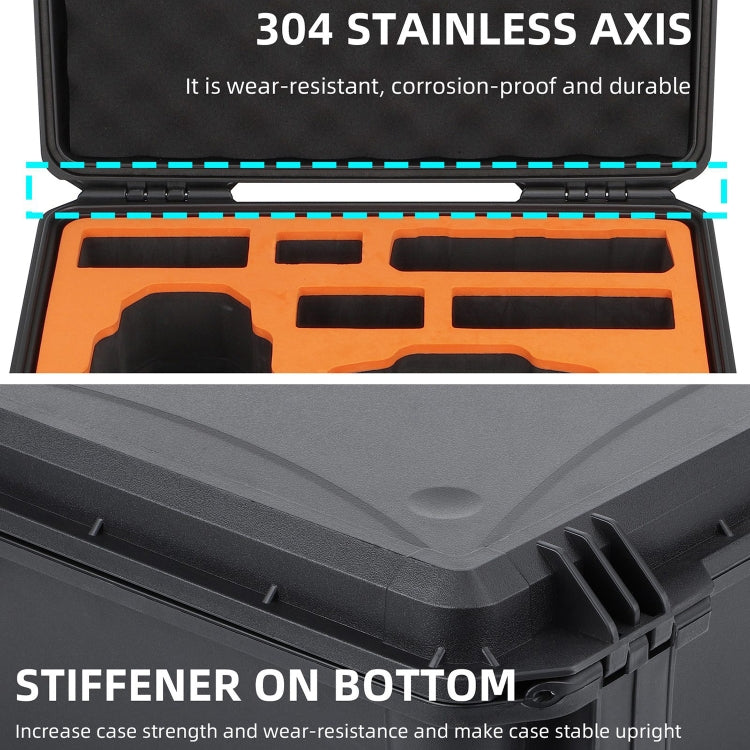 For DJI Air 3 Sunnylife Safety Carrying Case Large Capacity Waterproof Shock-proof Hard Travel Case